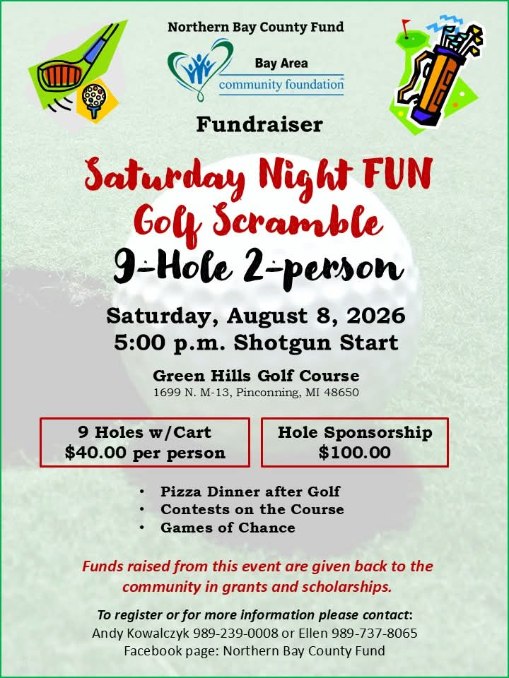 saturday night fun golf outing flyer